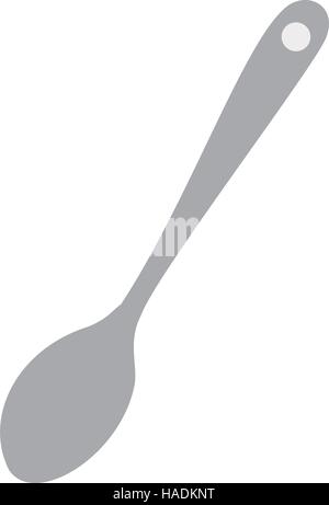 silhouette gray scale with sauce spoon vector illustration Stock Vector