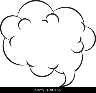 silhouette cloud callout with cumulus vector illustration Stock Vector ...