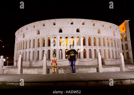 The replica of Rome's Colosseum Stock Photo