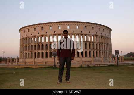 The replica of Rome's Colosseum Stock Photo