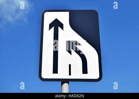 Road sign in Walsall city center on the blue sky Stock Photo