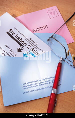 Polling card and ballot paper Stock Photo