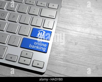 computer keyboard, the search button. search engine, online bank, internet bank Stock Photo