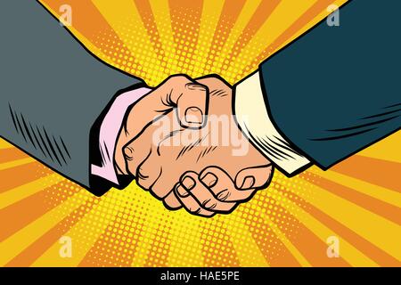 Business handshake, partnership and teamwork Stock Vector