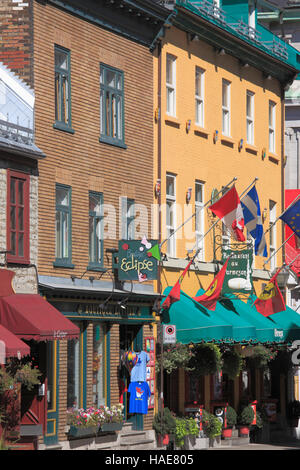 Canada, Quebec City, Rue Saint-Louis, restaurant, Stock Photo