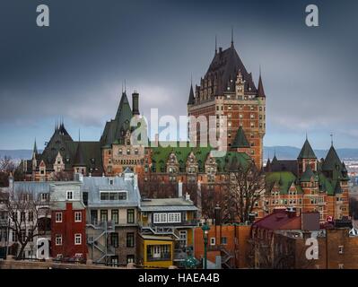 Château Frontenac in Quebec city, Canada. Stock Photo