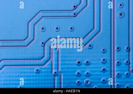 Electronic collection - close up shot of the backside computer mainboard Stock Photo