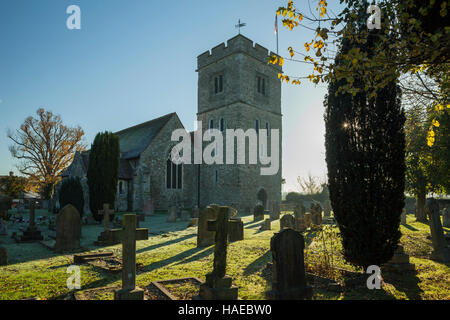 Autumn morning in the picturesque village of Aylesford, Kent, England. Stock Photo