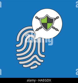 security system data fingerprint vector illustration eps 10 Stock Vector