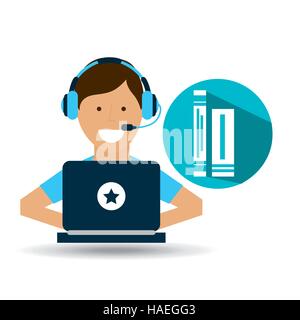 support center with folder vector illustration eps 10 Stock Vector