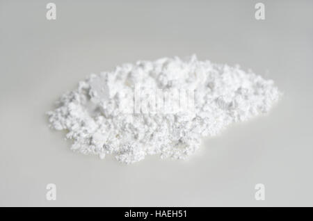 Alantoin white powder natural chemical extract (Specifically called 5-ureidohydantoin or glyoxyldiureide) for cosmetic ingredient Stock Photo