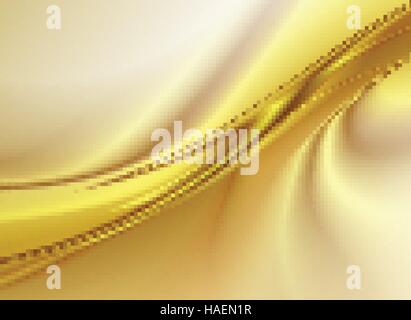 Abstract background, gold wavy lines, vector illustration Stock Vector