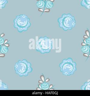 Abstract flower seamless pattern background. Stock Vector