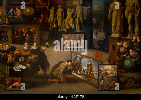 The Gallery of Cornelis van der Geest, by Willem van Haecht, Rubenshuis, Antwerp, Belgium, Europe Stock Photo