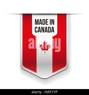 Made in Canada flag ribbon vector Stock Vector