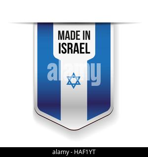 Made in Israel flag ribbon vector Stock Vector