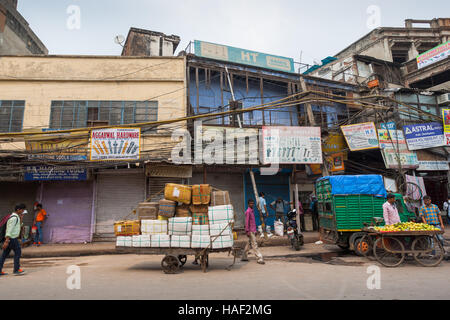 Street scene in Old Delhi, India Stock Photo