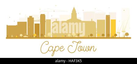 Cape Town silhouette skyline. South Africa - Cape Town vector city ...