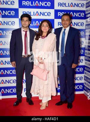 Anil Amban Reliance Group wife Tina Ambani and Jai Anmol Ambani, Additional Director Reliance Capital AGM Mumbai Stock Photo