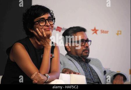 Bollywood filmmaker Kiran Rao Kaushik Roy President IAA press conference MAMI Jio MAMI 18th Mumbai Film Festival Mumbai Stock Photo