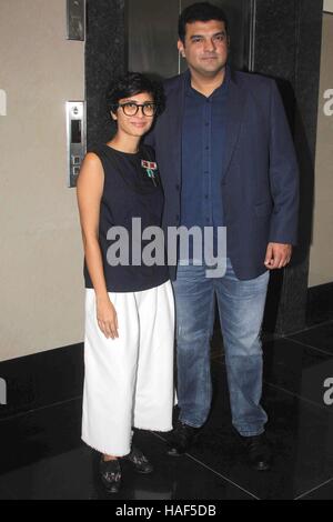 Bollywood filmmakers Kiran Rao Siddharth Roy Kapur press conference Mumbai Academy Moving Image MAMI Jio Mumbai Stock Photo