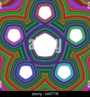 Five part pentagonal infographic template Stock Vector