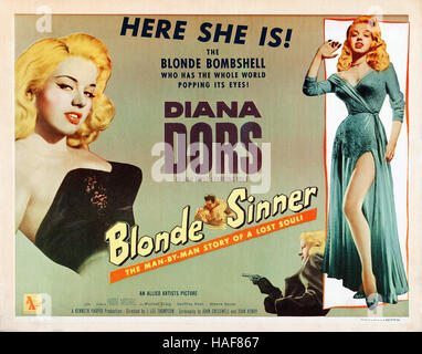 BLONDE SINNER (aka Yield To the Night) 1956 Associated British film with Diana Dors Stock Photo