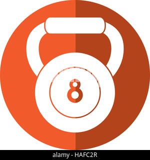 kettlebell weight fitness gym icon shadow Stock Vector