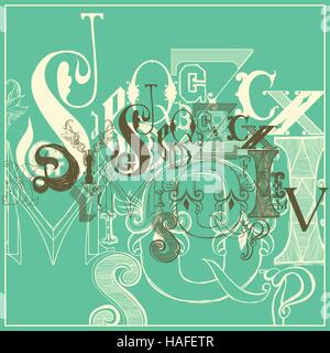 The composition of the font Stock Vector