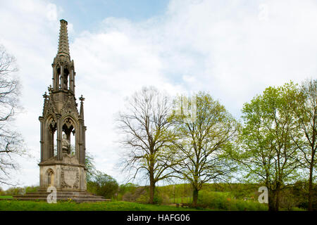 Deutschland, Nordrhein-Westfalen, Kreis Mettmann, Wülfrath, Aprath, Kaiser-Wilhelm-Denkmal beim Schloss Aprath Stock Photo