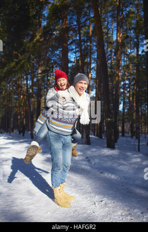 Couple having fun in the park Stock Photo - Alamy