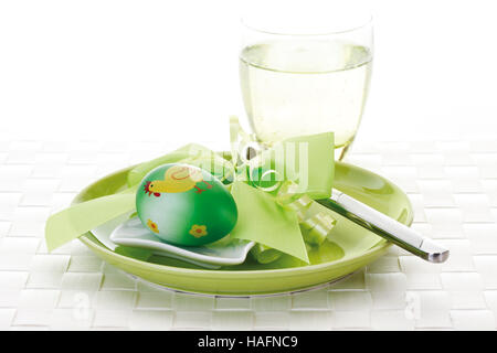 Easter table setting Stock Photo