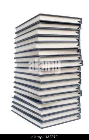 Stack of hardcover books isolated on background Stock Photo