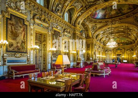CONFERENCE ROOM, SENATE, LUXEMBOURG PALACE, PARIS Stock Photo