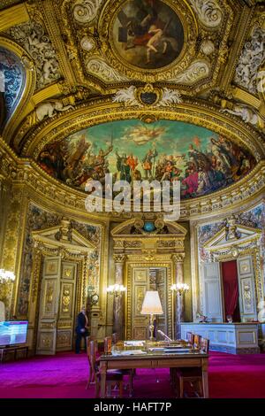 CONFERENCE ROOM, SENATE, LUXEMBOURG PALACE, PARIS Stock Photo