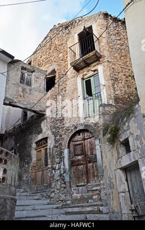 The Medieval village of Roccacasale, L'Aquila, Abruzzo, Italy Stock ...