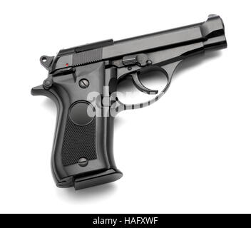 automatic pistol, handgun on a white background Stock Photo - Alamy