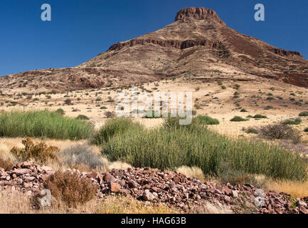 The desert landscape of Damaraland in Northern Namibia Stock Photo