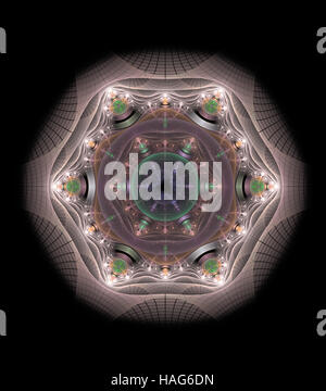 Abstract fractal  3d shape like lamps computer generated image Stock Photo