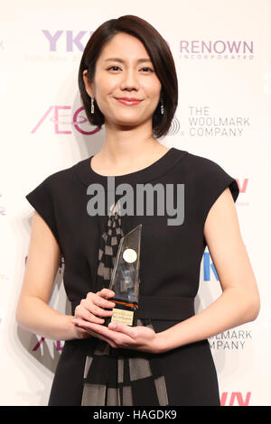 Japanese actress Nao Matsushita attends the 45th annual Best Dresser Awards ceremony in Tokyo, Japan on November 30, 2016. © Shingo Ito/AFLO/Alamy Live News Stock Photo