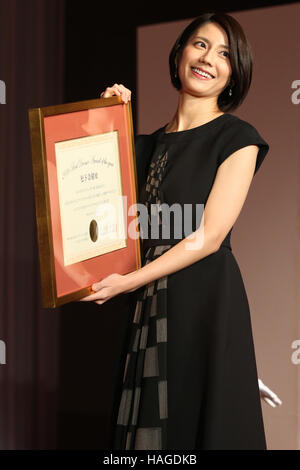 Japanese actress Nao Matsushita attends the 45th annual Best Dresser Awards ceremony in Tokyo, Japan on November 30, 2016. © Shingo Ito/AFLO/Alamy Live News Stock Photo