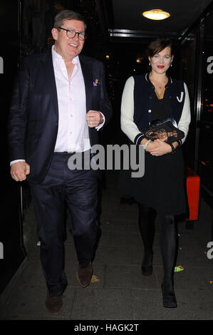 01/12/2016 London, UK. Sunday Times Style - Christmas Party at  Annabelle Club, Berkeley Square. Alamy Live News Stock Photo