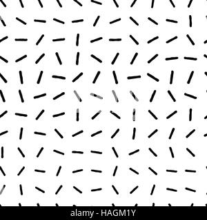 Monochrome white and black geometry background seamless pattern. Vector texture with stick. Trendy pattern. Stock Vector