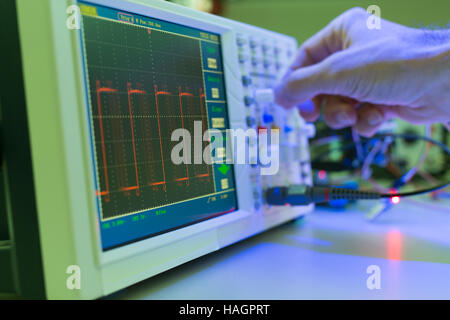 Measuring devices in the electronics lab Stock Photo - Alamy