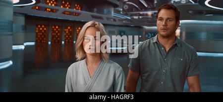 Passengers is an upcoming 2016 American romantic science fiction adventure thriller film directed by Morten Tyldum and written by Jon Spaihts.  This photograph is for editorial use only and is the copyright of the film company and/or the photographer assigned by the film or production company and can only be reproduced by publications in conjunction with the promotion of the above Film. A Mandatory Credit to the film company is required. The Photographer should also be credited when known. Stock Photo