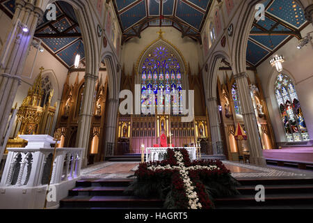 St. Michael's renovated Cathedral Basilica Toronto with altar ambo and tabernacle Stock Photo