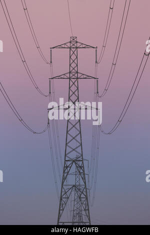 Electricity pylon, Newport, Gwent, Wales Stock Photo