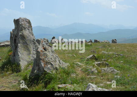 Karahunj or Zorats Karer is a prehistoric archaeological site near the city of Sisan in Armenia.