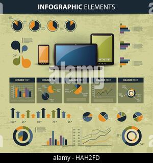 Colorful vector set of infographics element templates Stock Vector