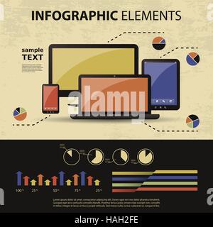 Colorful vector set of infographics element templates Stock Vector